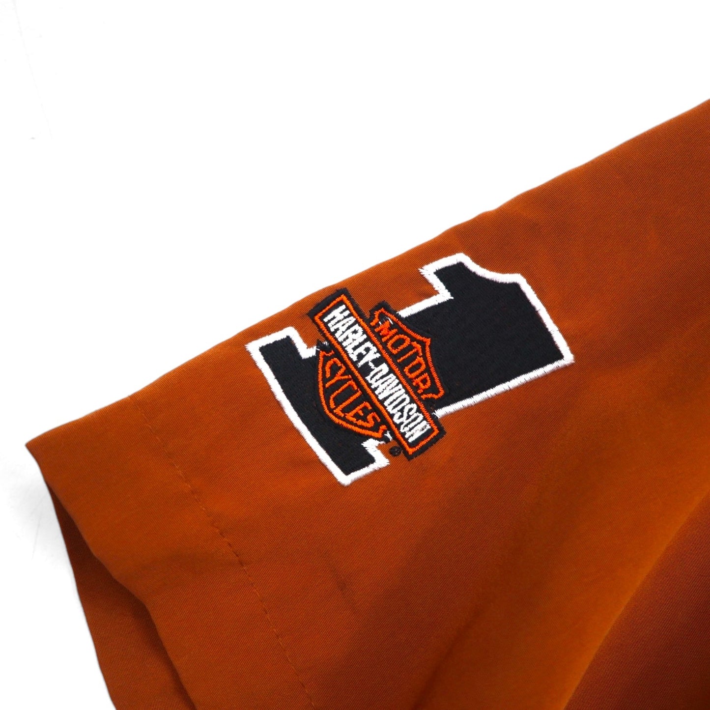 HARLEY DAVIDSON モーターサイクル グラフィック 開襟 半袖 オープンカラーシャツ XL ベージュ バックロゴ