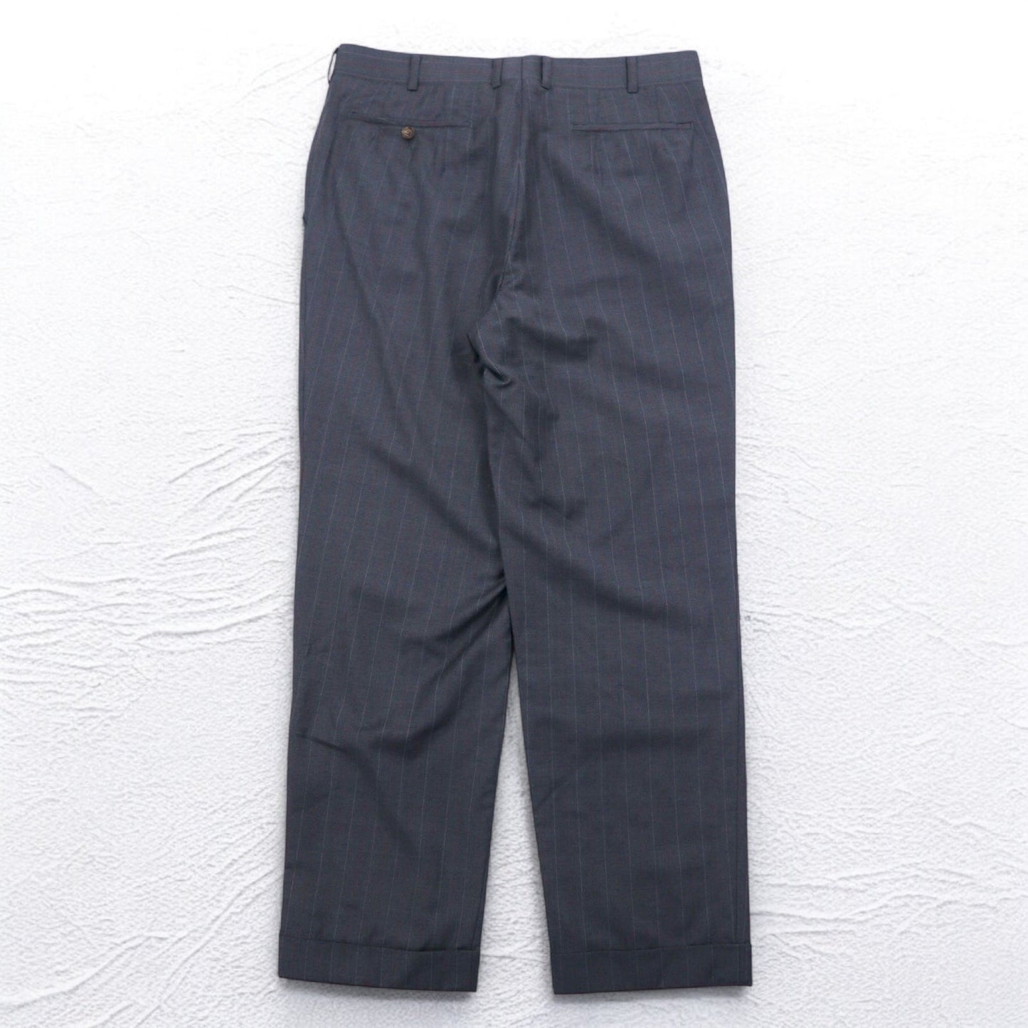 Ermenegildo Zegna イタリア製 3Bスーツ セットアップ L グレー ストライプ ウール