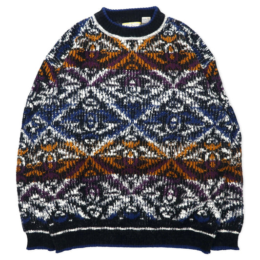 ADAM SLOANE 90年代 総柄 アクリルニット セーター L マルチカラー