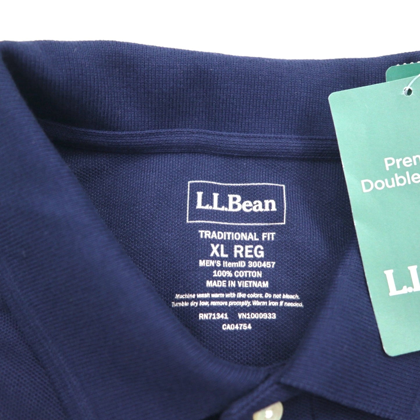 L.L.Bean プレミアム ダブルエル ポロシャツ XL ネイビー コットン 300457 未使用品