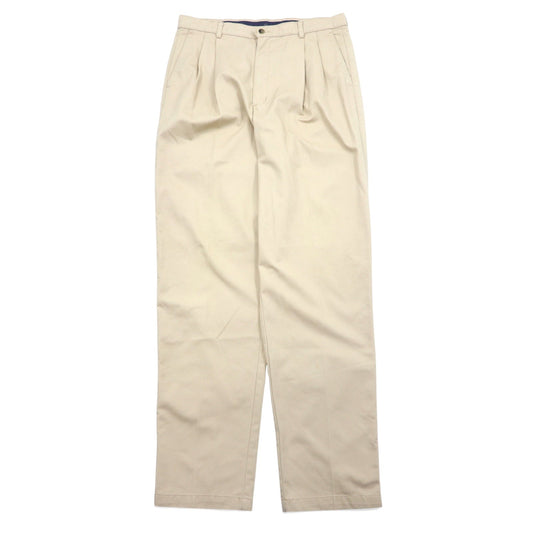 DOCKERS ( Levi's ) 90年代 CLASSIC FIT タック ワイド チノパンツ 36 ベージュ コットン ドミニカ製