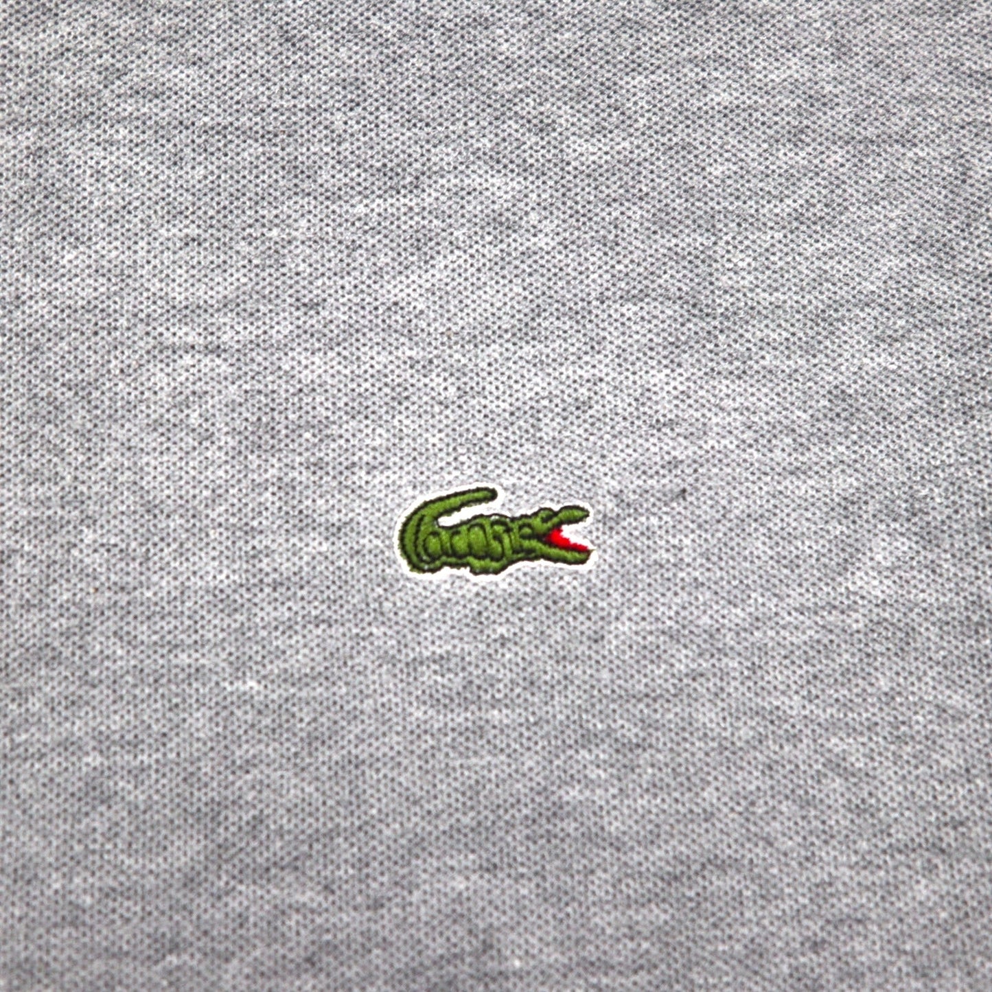CHEMISE LACOSTE フランス製 70年代 フレンチラコステ ポロシャツ 2XL グレー 鹿の子 ワンポイントロゴ