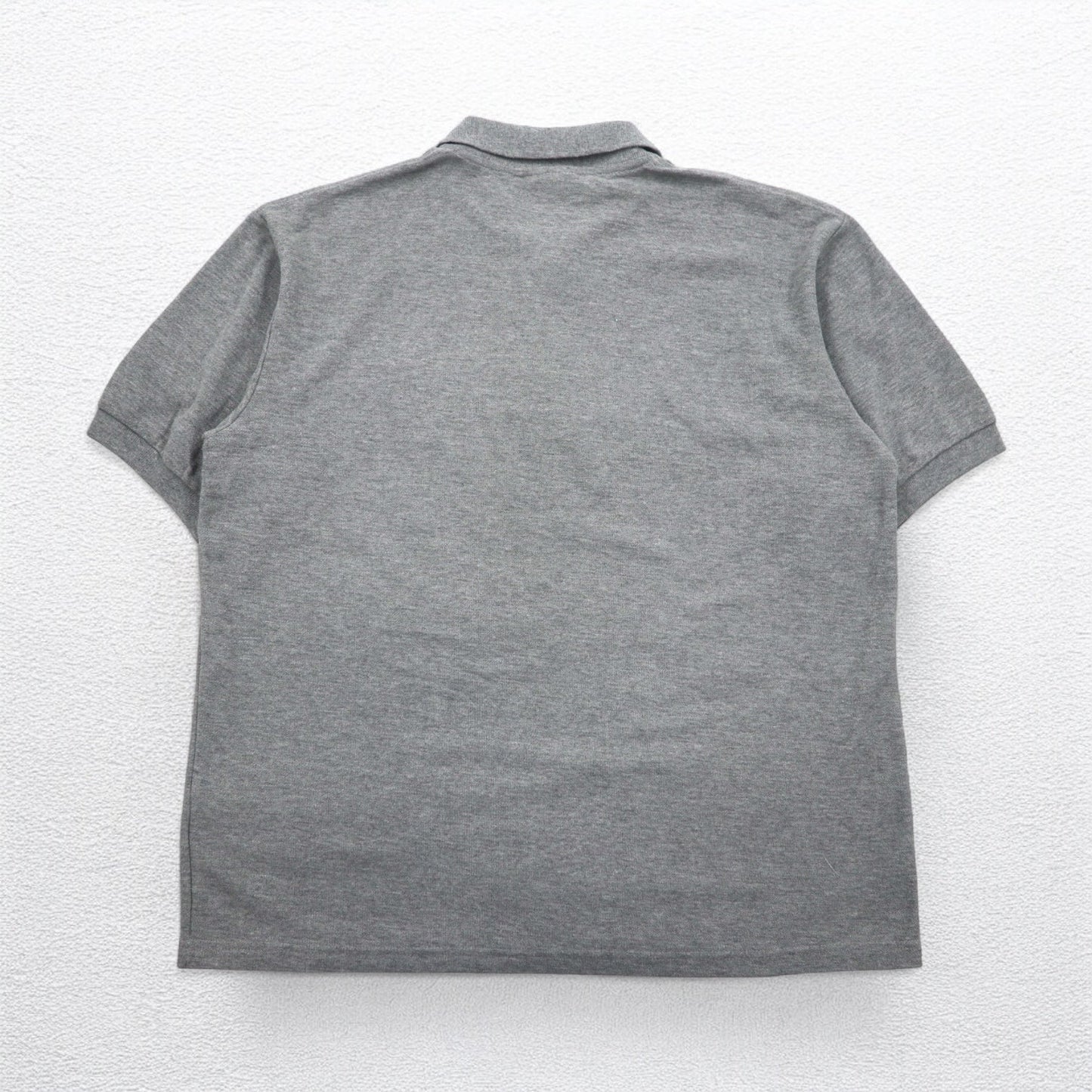 CHEMISE LACOSTE フランス製 70年代 フレンチラコステ ポロシャツ 2XL グレー 鹿の子 ワンポイントロゴ