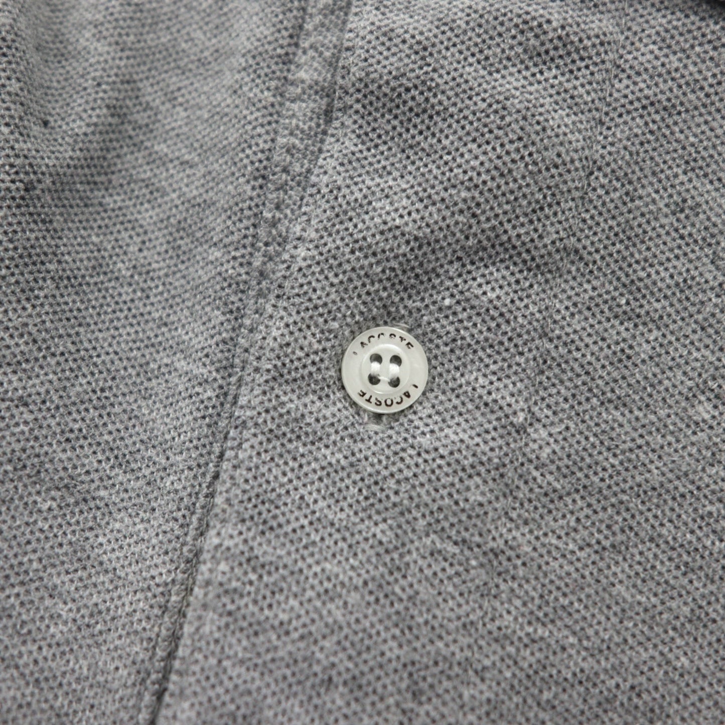 CHEMISE LACOSTE フランス製 70年代 フレンチラコステ ポロシャツ 2XL グレー 鹿の子 ワンポイントロゴ