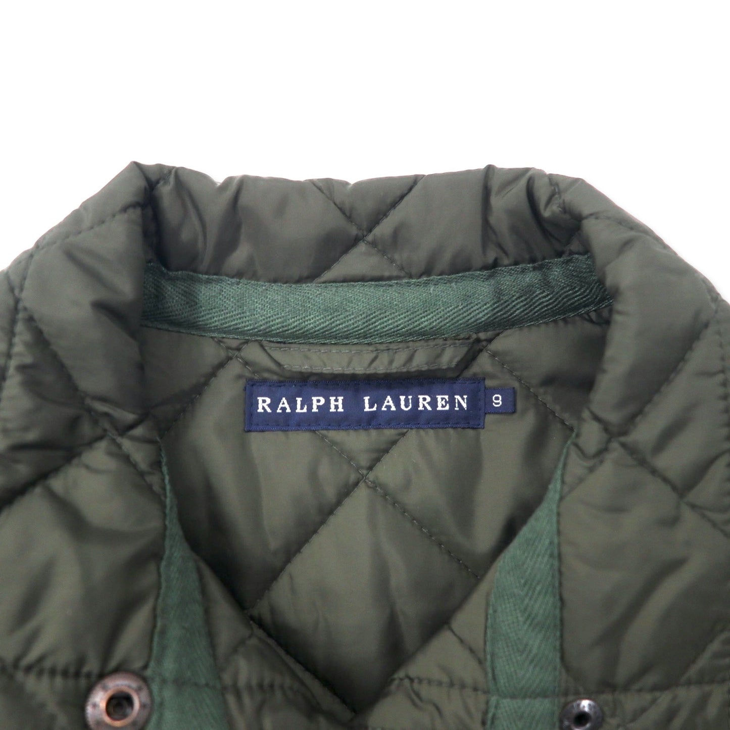 RALPH LAUREN キルティングジャケット 9 カーキ ポリエステル