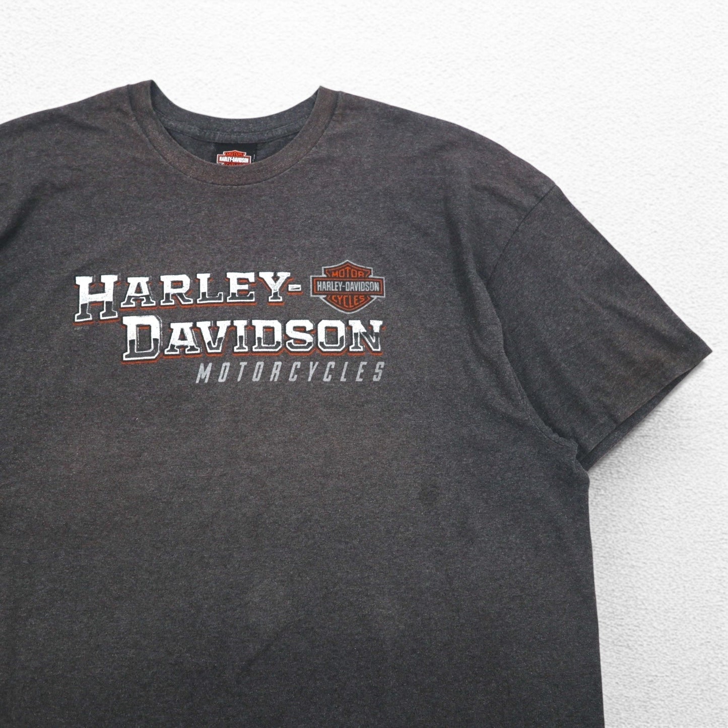 HARLEY DAVIDSON 両面プリント Tシャツ 3XL グレー SILVER EAGLE ニカラグア製