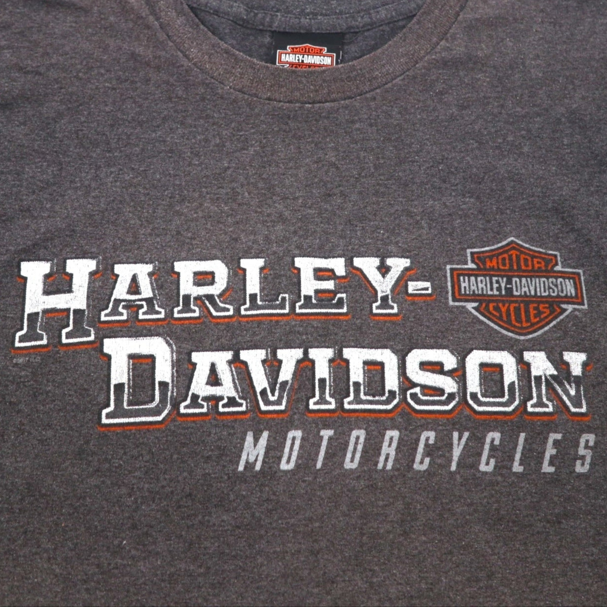 HARLEY DAVIDSON 両面プリント Tシャツ 3XL グレー SILVER EAGLE ニカラグア製