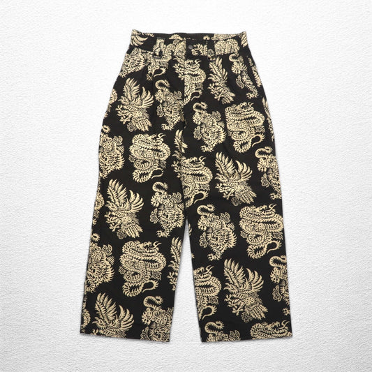 blackmeans × Zepanese Club × 寅壱 TZB LONG PANTS イージーパンツ L ブラック 総柄 1813 22AW