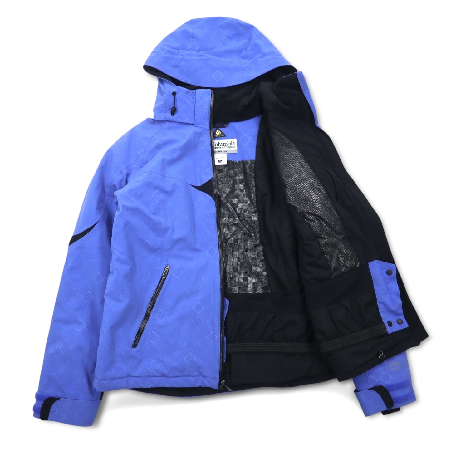 Columbia タイタニウム OMNI-HEAT OMNI-TECH マウンテンパーカー XL ブルー ナイロン 防水 フード着脱式 Heli-Honey Jacket SL4013