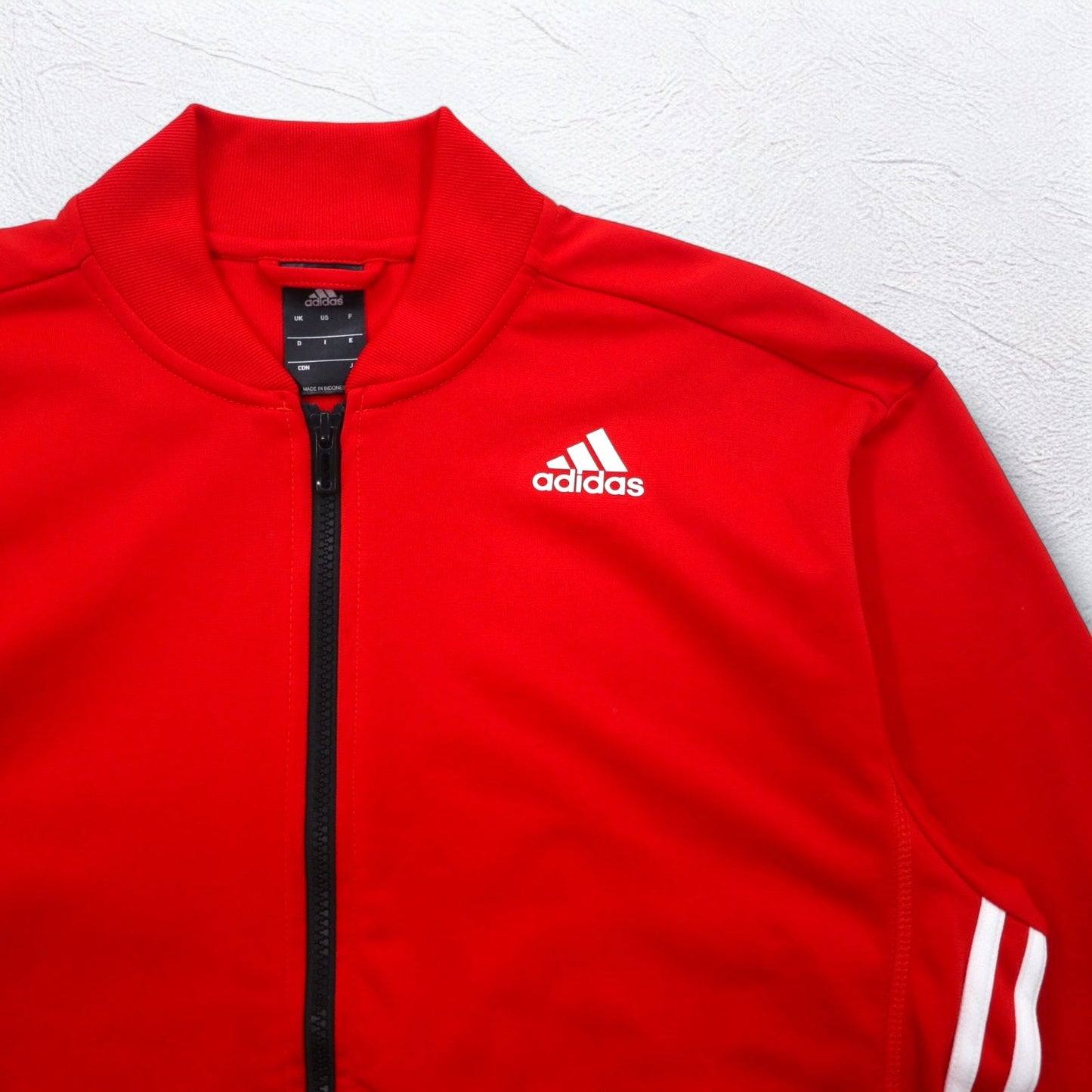adidas エッセンシャル トラックジャケット ジャージ L レッド 3ストライプ Red Essential Track Jacket AB9185