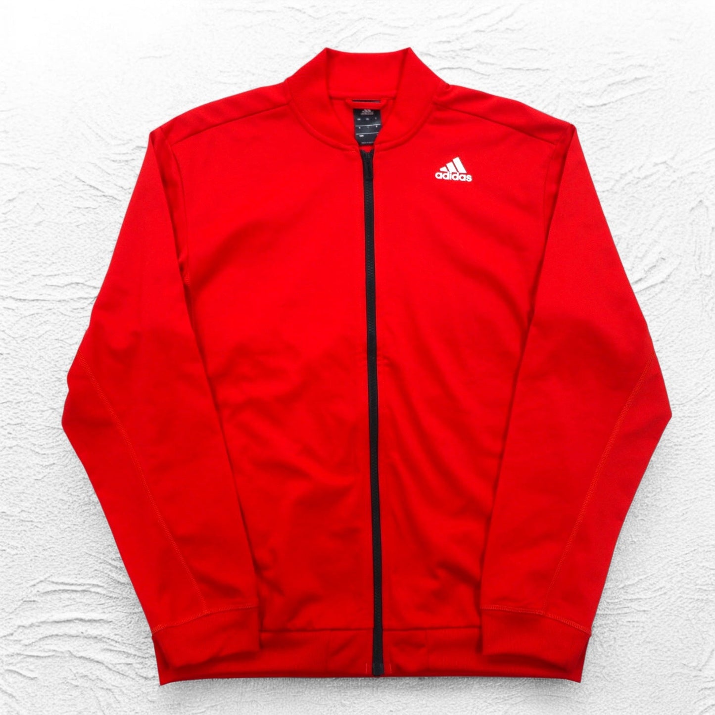 adidas エッセンシャル トラックジャケット ジャージ L レッド 3ストライプ Red Essential Track Jacket AB9185