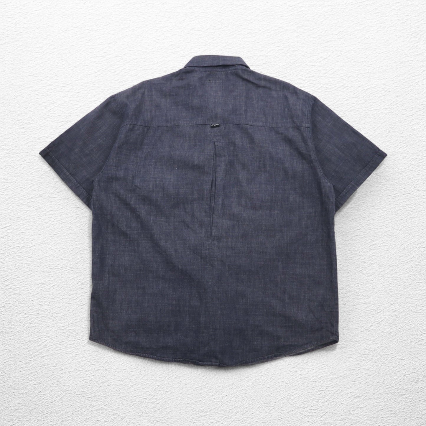 Sean John 00年代 半袖 ブラックデニムシャツ 3XL コットン スナップボタン