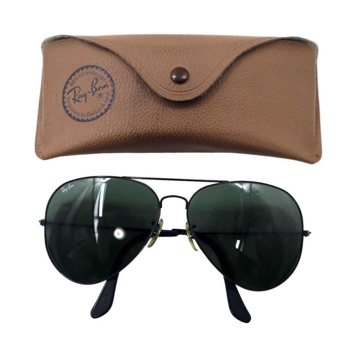 Ray-Ban USA 80年代 クラシックメタル サングラス ティアドロップ ブラック ダブルブリッジ B&L ボシュロム社製 ヴィンテージ