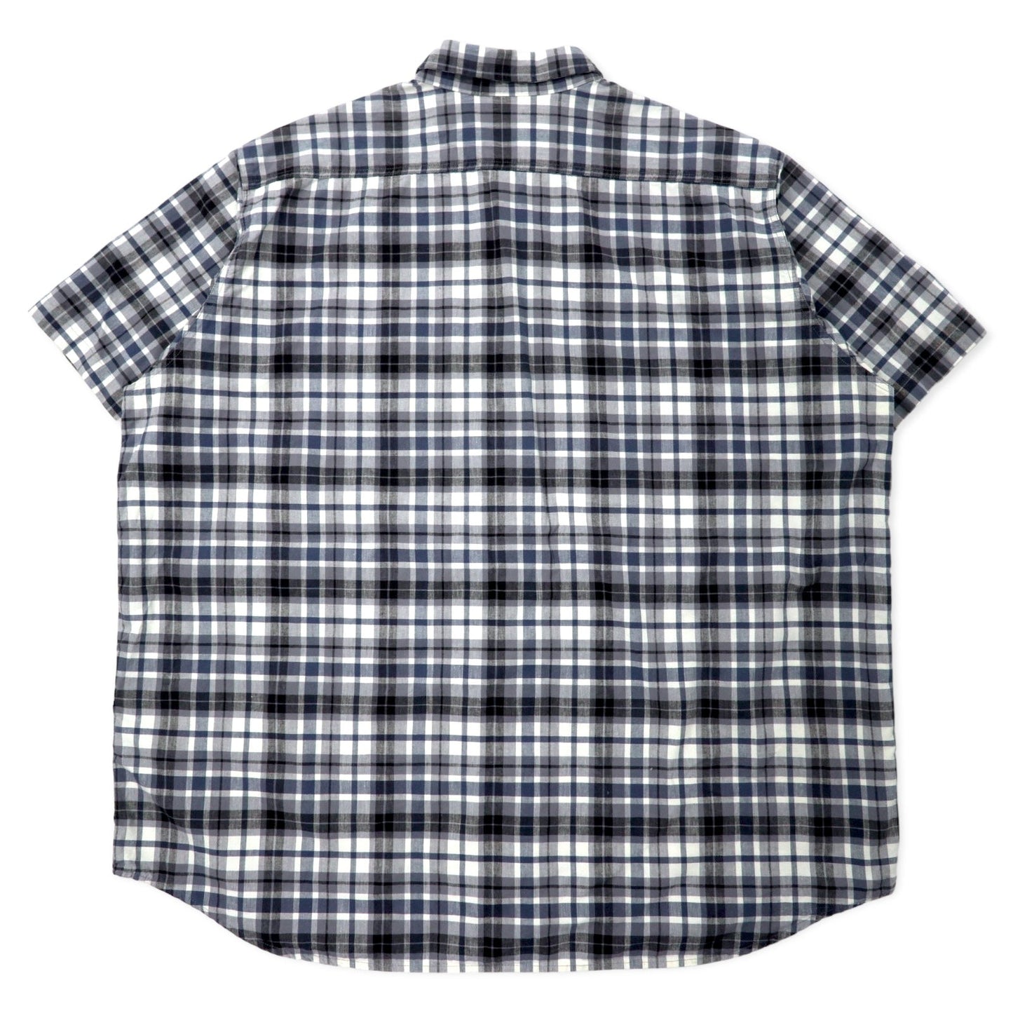 carhartt 半袖ボタンダウンシャツ XXL グレーチェック コットン ビッグサイズ