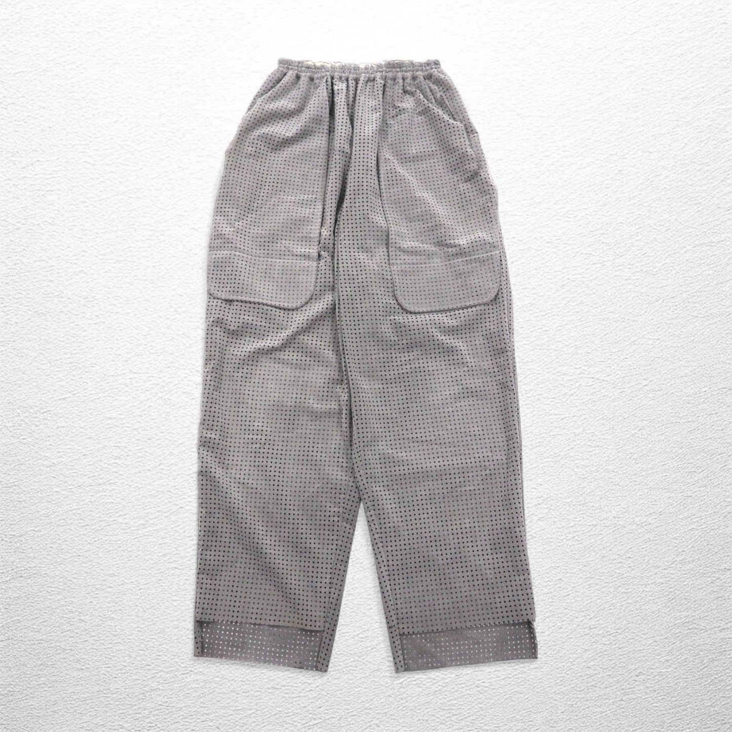 CLASS パンチングウルトラスエード PUNCHING ULTRASUEDE TROUSERS イージーパンツ L グレー ARTFICIAL LEATHER 日本製