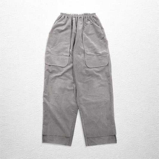 CLASS パンチングウルトラスエード PUNCHING ULTRASUEDE TROUSERS イージーパンツ L グレー ARTFICIAL LEATHER 日本製