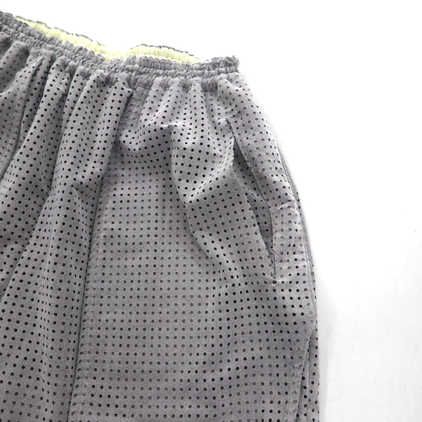 CLASS パンチングウルトラスエード PUNCHING ULTRASUEDE TROUSERS イージーパンツ L グレー ARTFICIAL LEATHER 日本製
