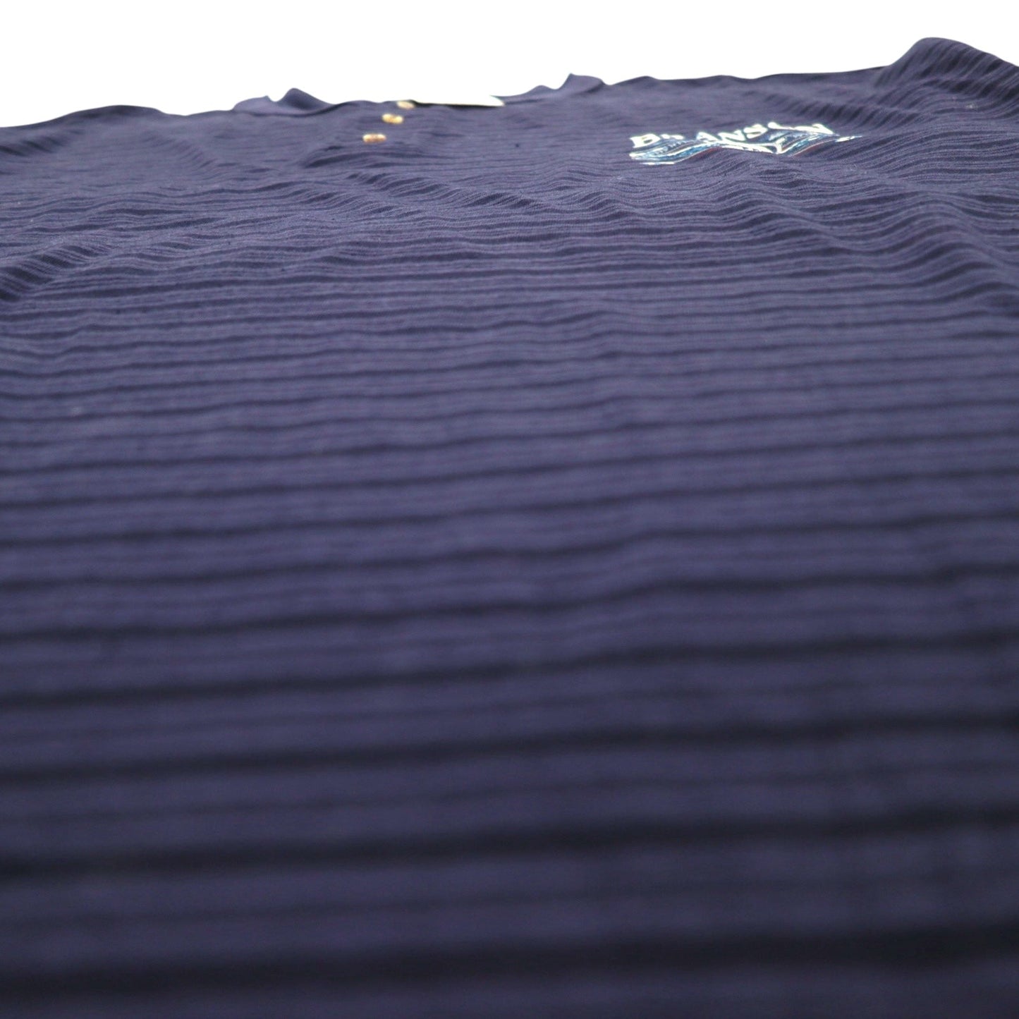 USA製 90年代 COTTON DELUXE シングルステッチ ヘンリーネック Tシャツ 2XL ネイビー ボーダー BRANSON 未使用品