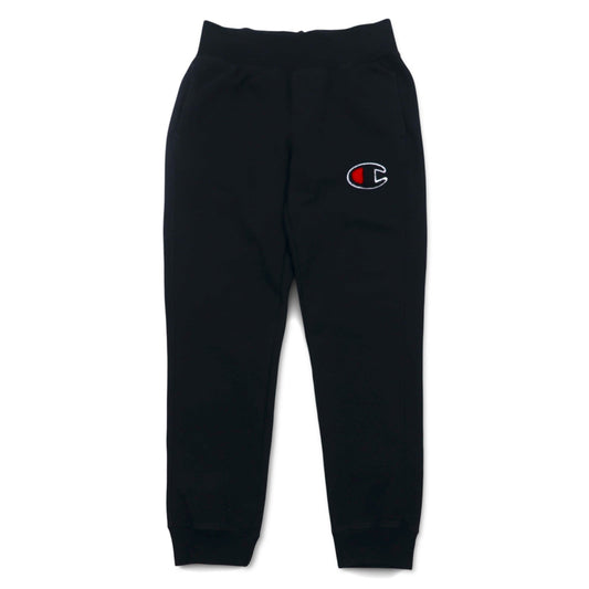 Champion リバースウィーブ REVERSE WEAVE スウェットパンツ L ブラック スクリプトロゴ 青単タグ 復刻 エルサルバドル製