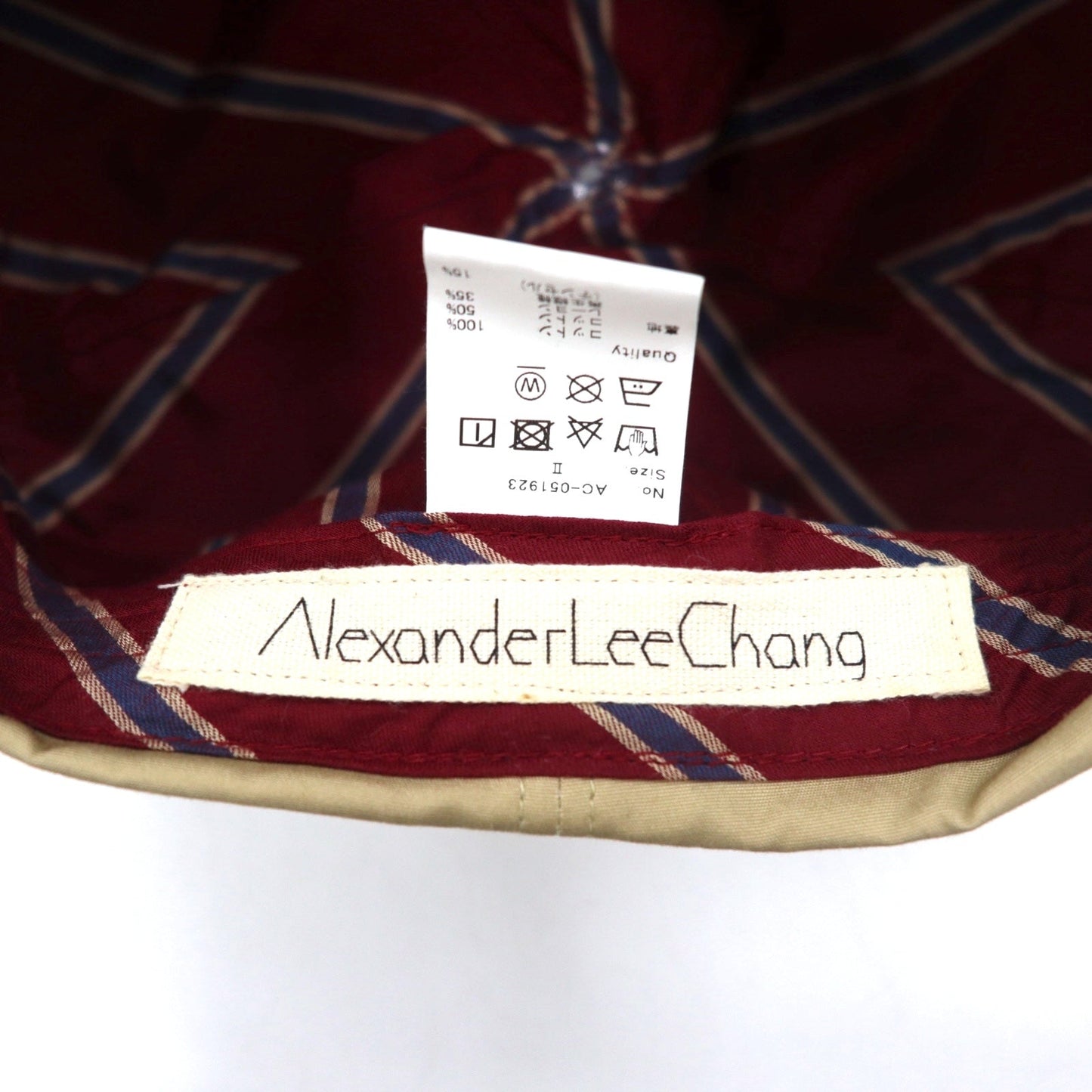 Alexander Lee Chang ベレー帽 ベージュ コットン AC-051923 日本製