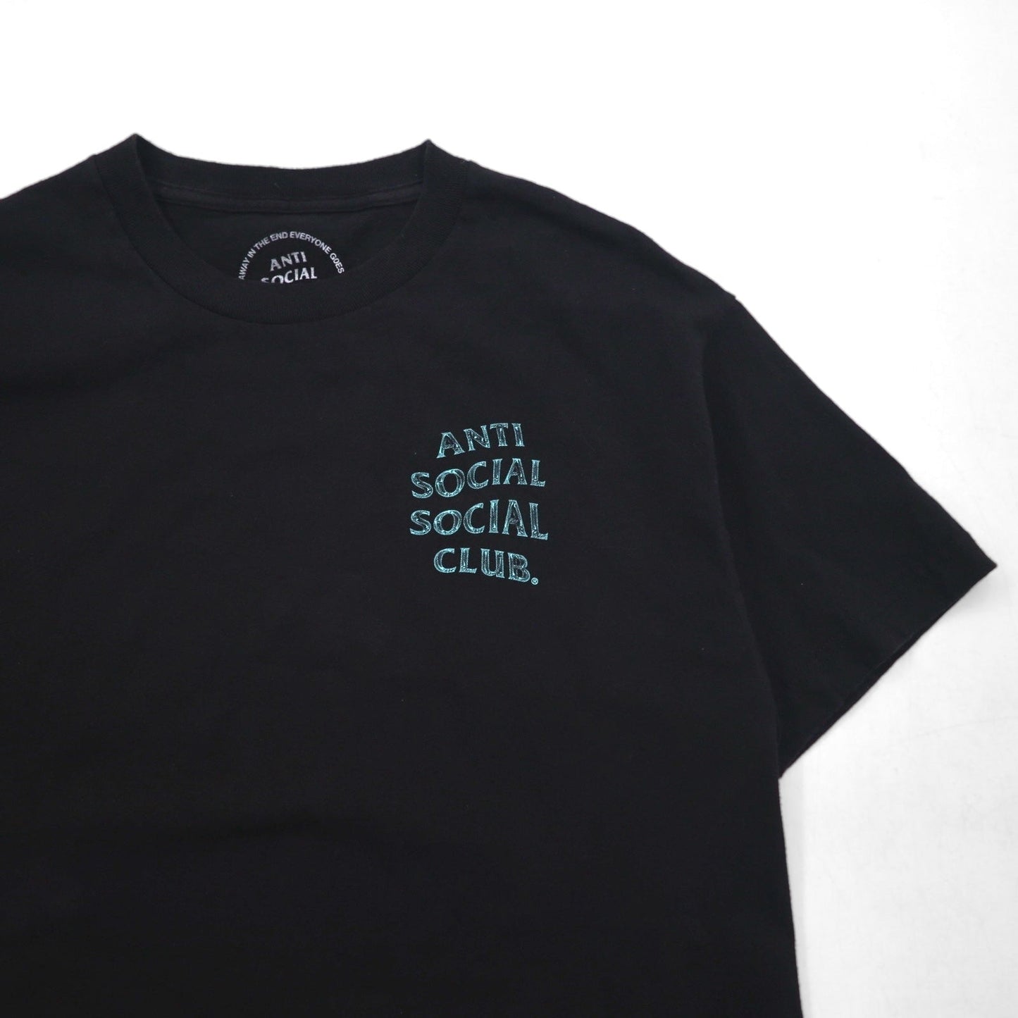 ANTI SOCIAL SOCIAL CLUB USA製 バックプリント Tシャツ L ブラック コットン ロゴ