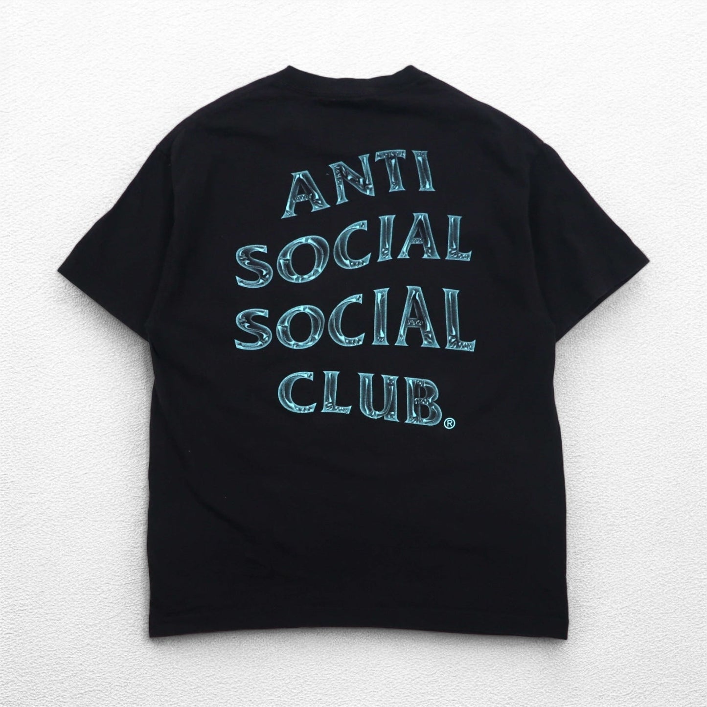 ANTI SOCIAL SOCIAL CLUB USA製 バックプリント Tシャツ L ブラック コットン ロゴ