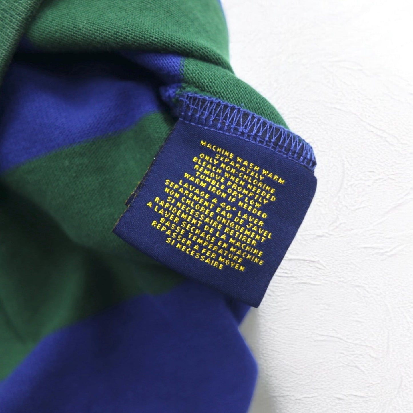 Rugby by RALPH LAUREN ボーダー ラガーシャツ M スカル 刺繍 VINTAGE SLIM FIT 0457067LMYH 未使用品