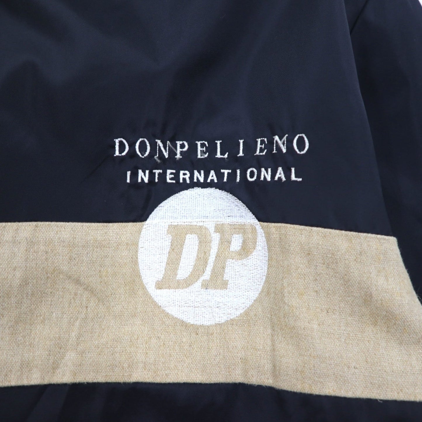 90年代 DON PELIENO フーデッド ナイロンジャケット コート XL ブラック 異素材切替え