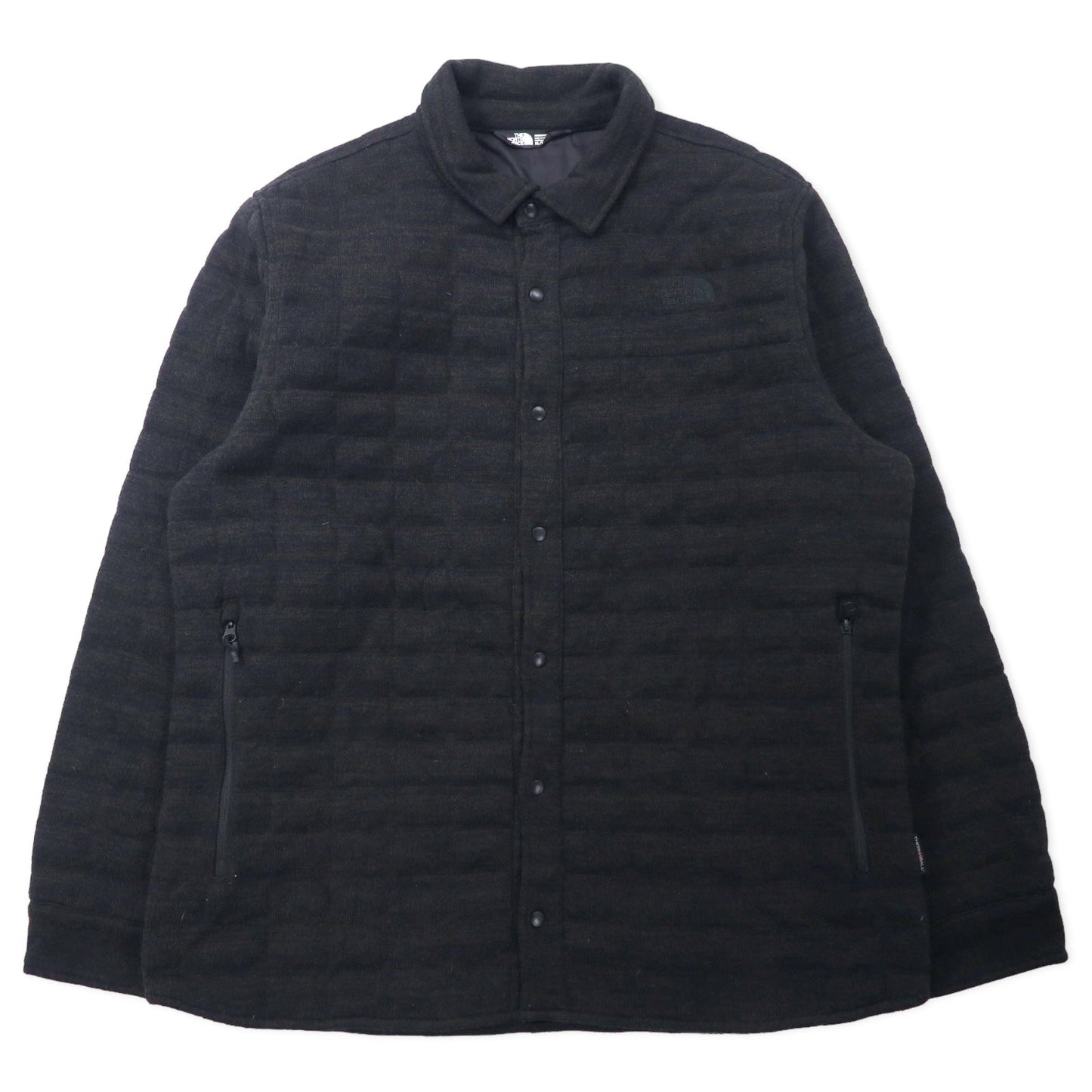 THE NORTH FACE サーモボール ダウン シャツジャケット XL ブラック ポリエステル キルティング 中綿 THERMOBALL NF0A2TB4