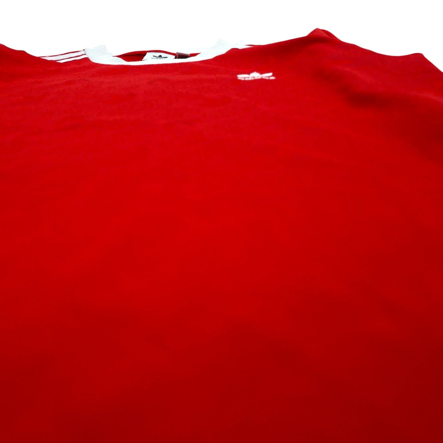 adidas originals ロングスリーブ リンガー Tシャツ ロンT XOT レッド 3ストライプ トレフォイル 3-STRIPES TEE ゲームシャツ ED7480
