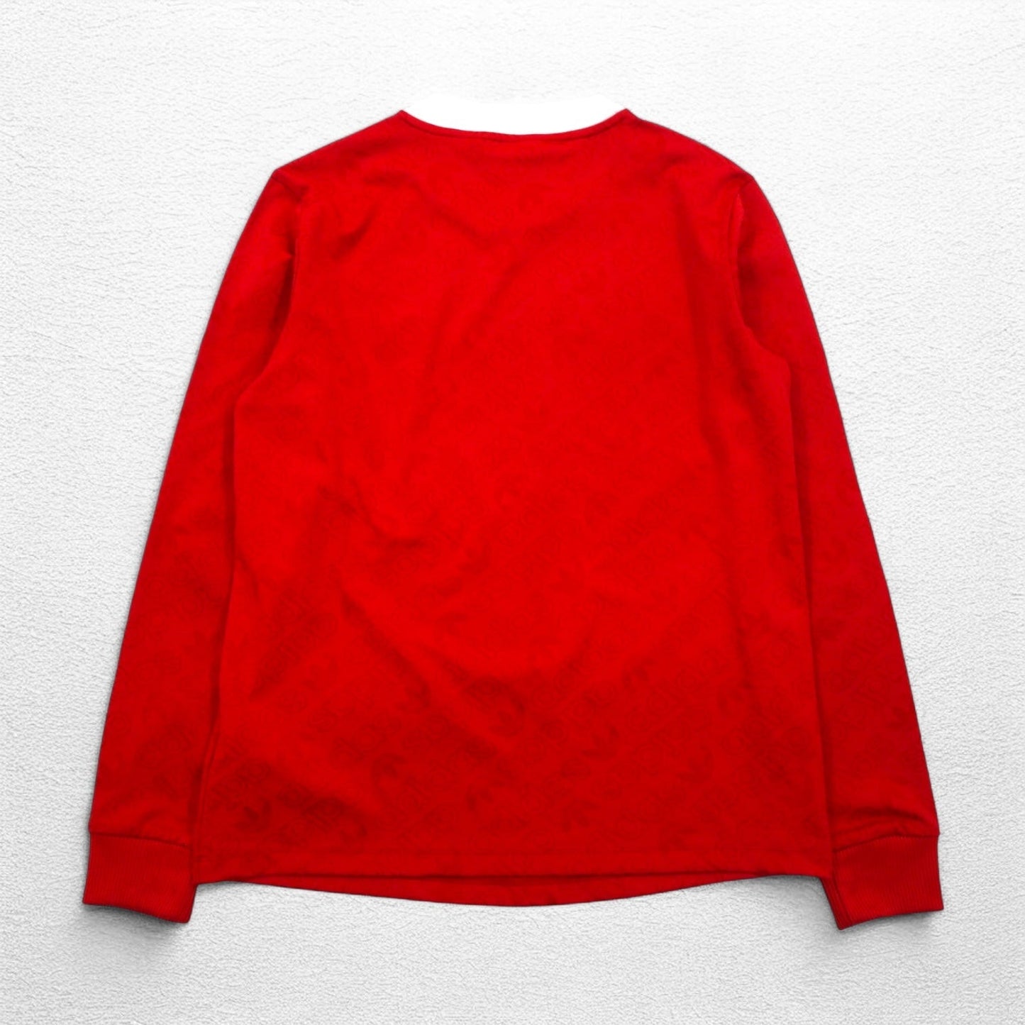 adidas originals ロングスリーブ リンガー Tシャツ ロンT XOT レッド 3ストライプ トレフォイル 3-STRIPES TEE ゲームシャツ ED7480