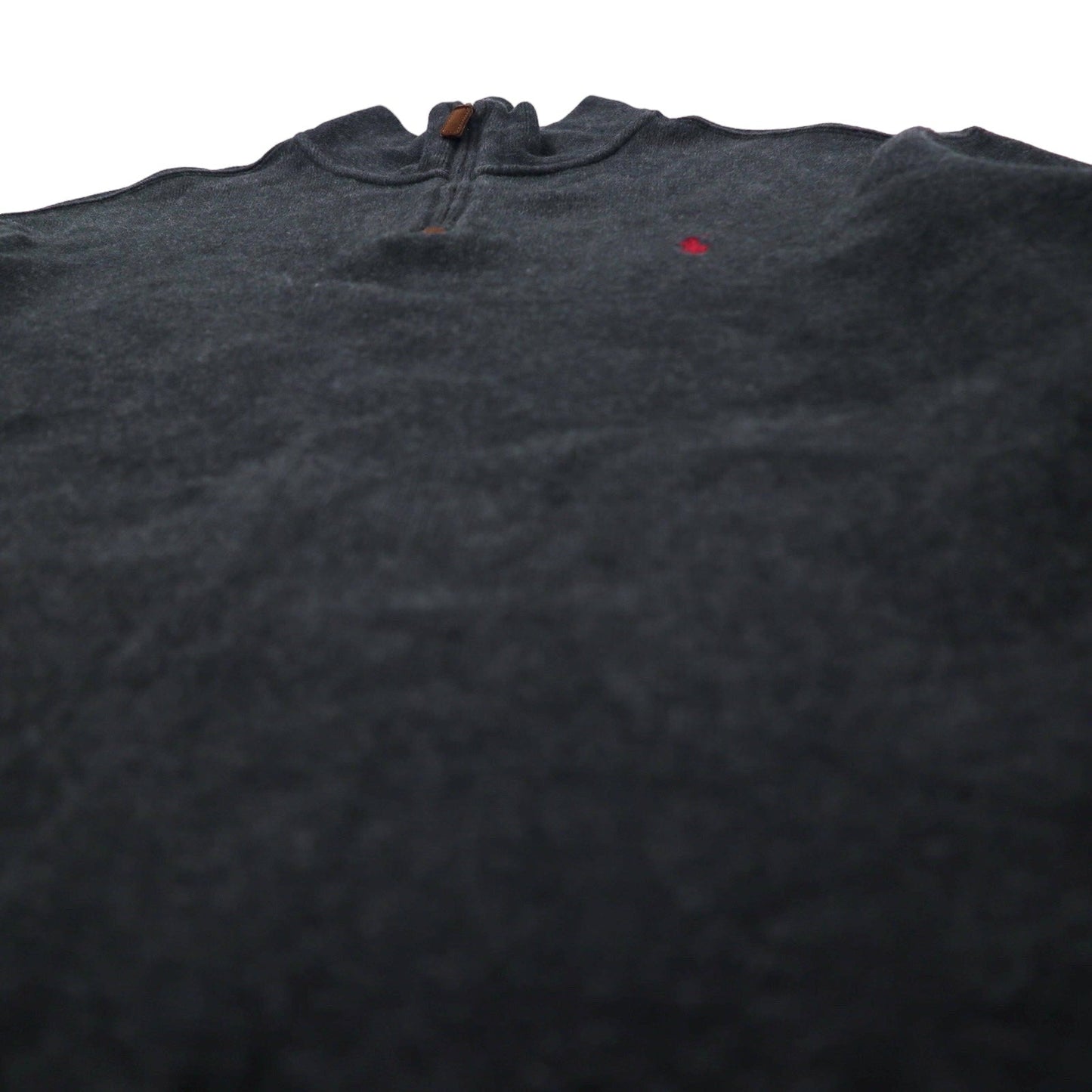 POLO RALPH LAUREN ハーフジップ スウェット XL グレー コットン スモールポニー 刺繍
