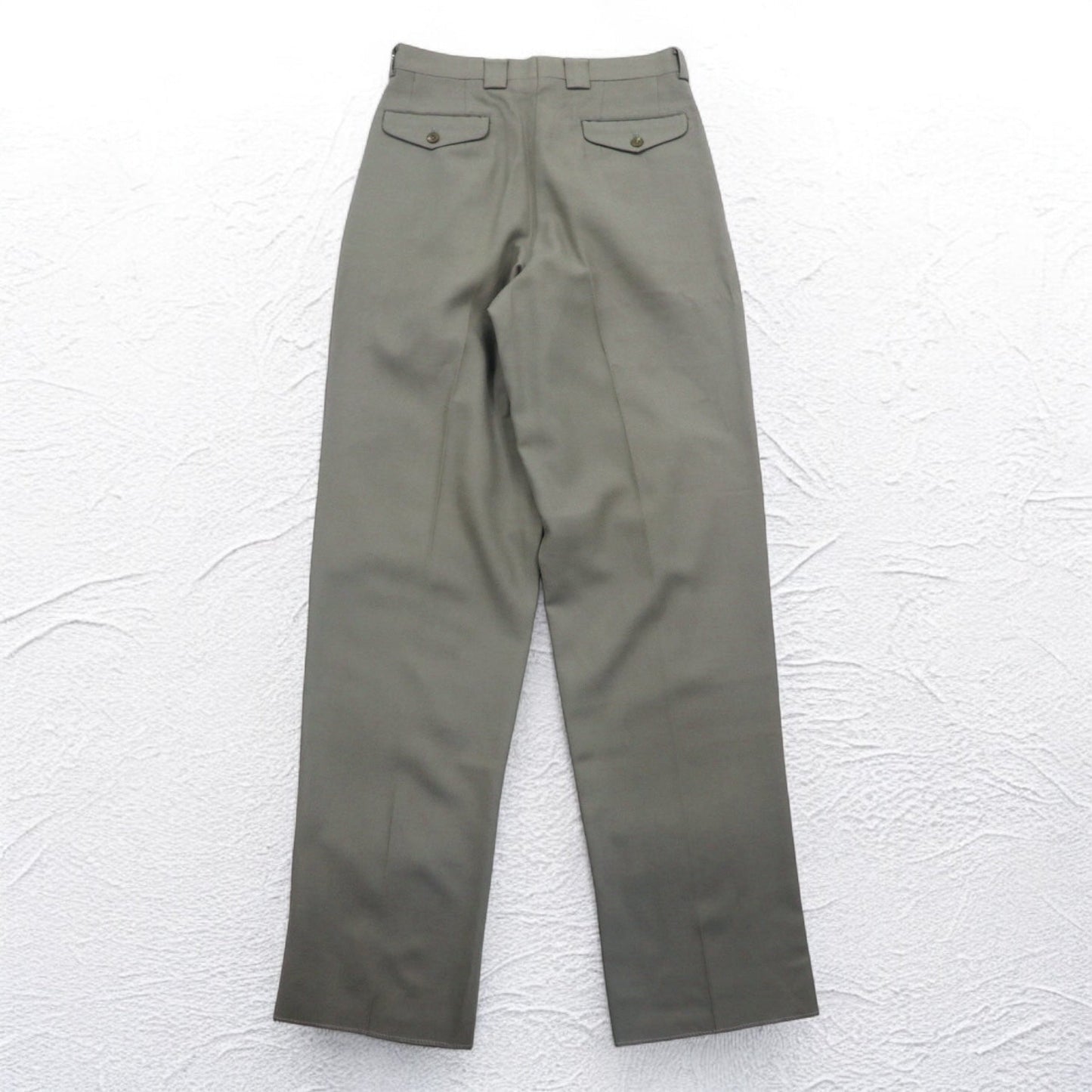 Vintage 80s Japan Made Pleated Trousers GROS BEC 80年代 センタープレス タック スラックスパンツ L グレー ウール YZIP 日本製 未使用品