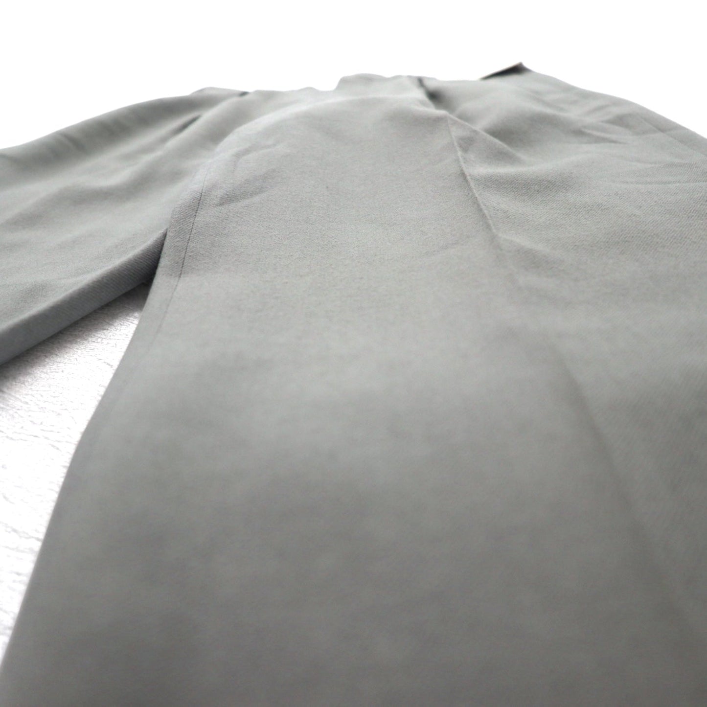 Vintage 80s Japan Made Pleated Trousers GROS BEC 80年代 センタープレス タック スラックスパンツ L グレー ウール YZIP 日本製 未使用品