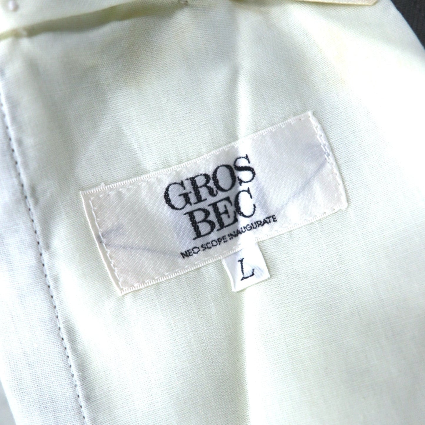 Vintage 80s Japan Made Pleated Trousers GROS BEC 80年代 センタープレス タック スラックスパンツ L グレー ウール YZIP 日本製 未使用品
