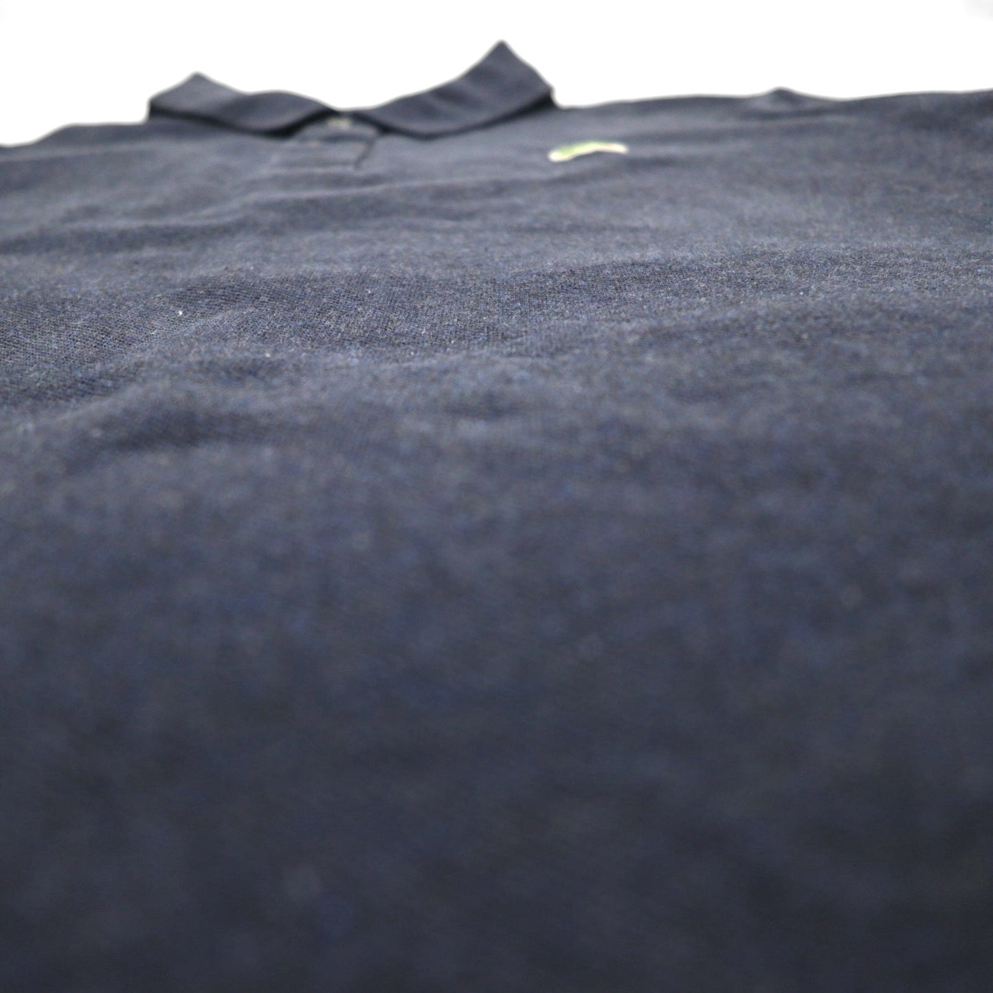 LACOSTE フランスデザイン スリムフィット ポロシャツ 3XL ネイビー コットン 鹿の子 ワンポイントロゴ F7812 エルサルバドル製