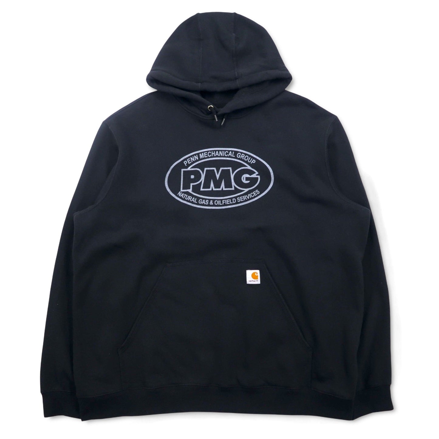 Carhartt ルーズフィット プルオーバーパーカー 2XL ブラック 裏起毛 ミッドウェイト フード スウェットシャツ K121 BLK メキシコ製