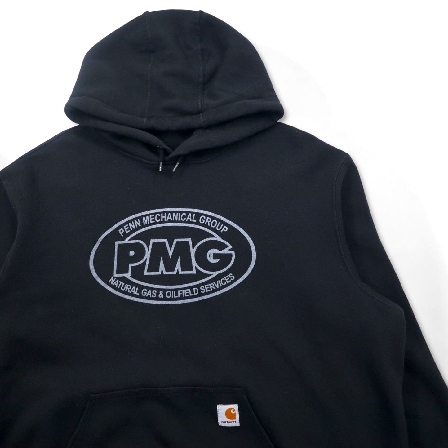 Carhartt ルーズフィット プルオーバーパーカー 2XL ブラック 裏起毛 ミッドウェイト フード スウェットシャツ K121 BLK メキシコ製