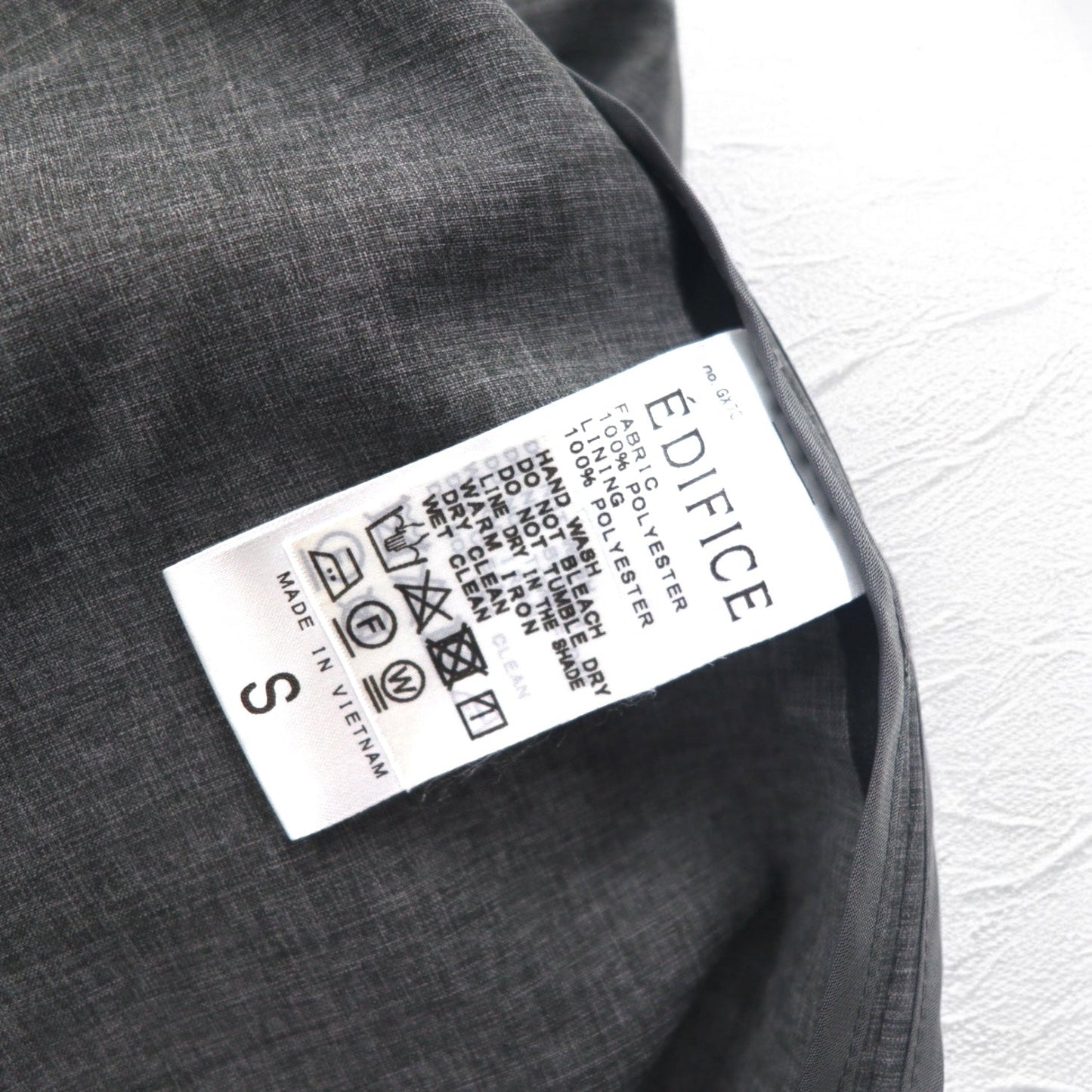 EDIFICE アクティブ ジャージー スーツ セットアップ S/M グレー ポリエステル 19-010-300-1025-1