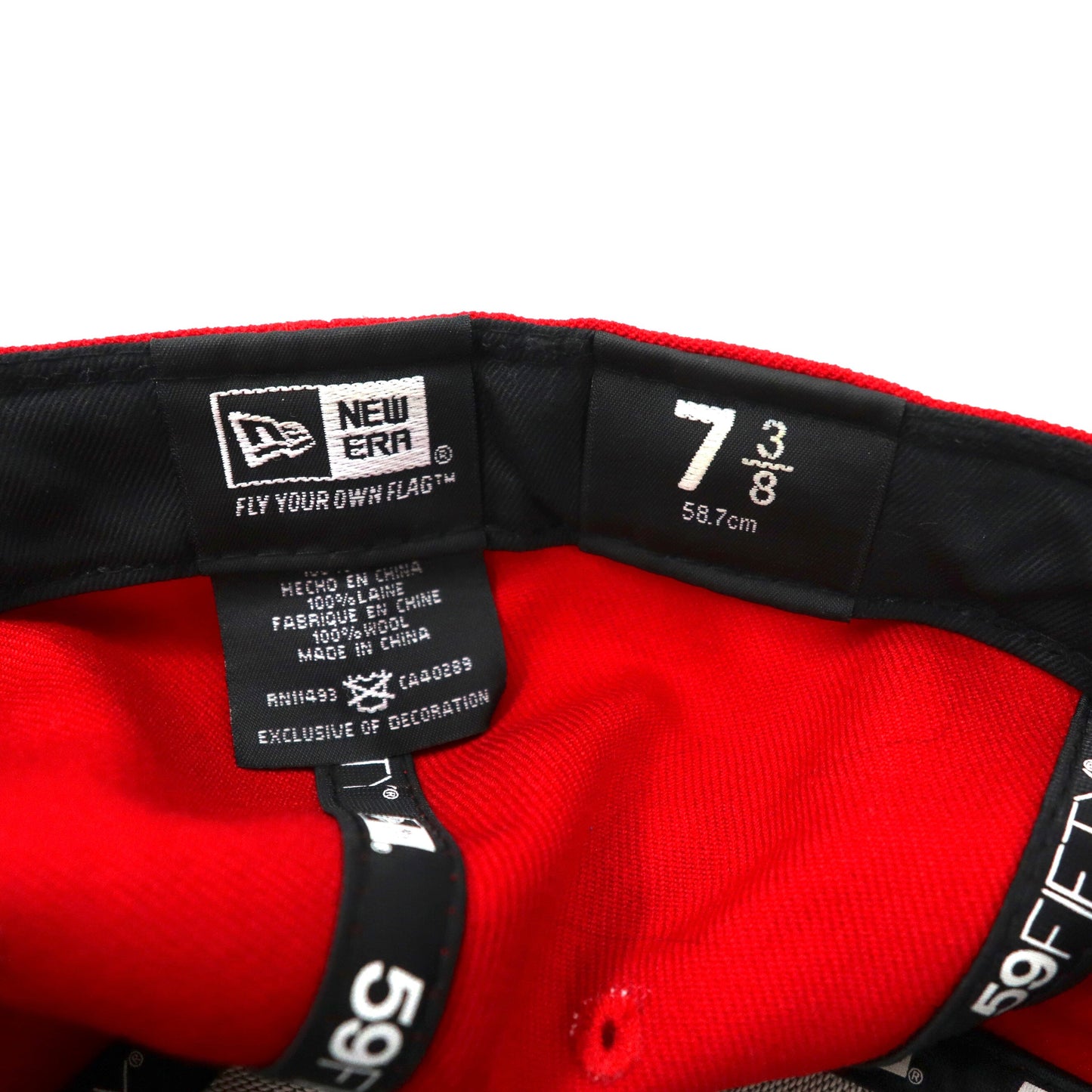 NEW ERA ベースボールキャップ 58.7cm レッド ウール NORTH LONDON