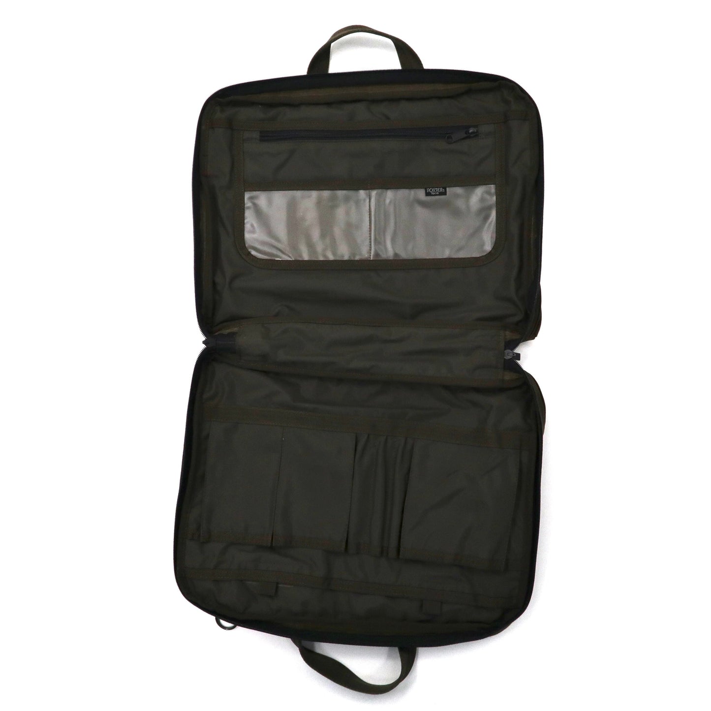 PORTER 2WAY ブリーフケース ビジネスバッグ カーキ CORDURAナイロン TENSION OLD