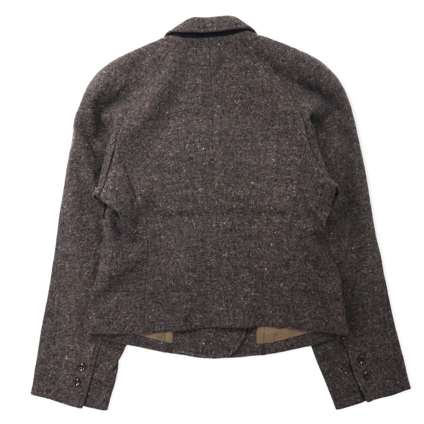 KENZO ダブル ツイード テーラードジャケット M ブラウン ウール オールド 日本製
