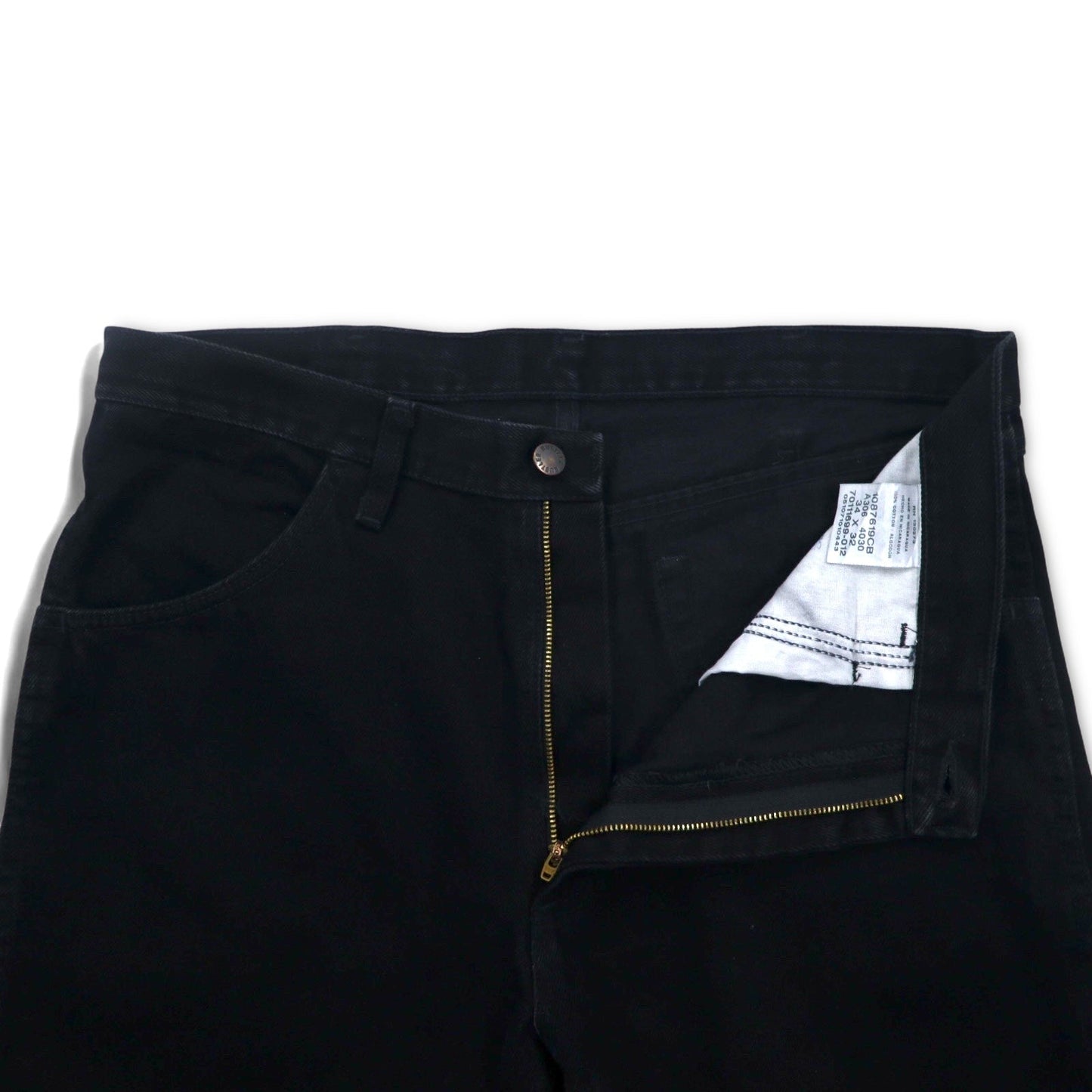 RUSTLER ( Wrangler ) 00年代 デニムパンツ L ブラック ジッパーフライ 1087619CB ニカラグア製