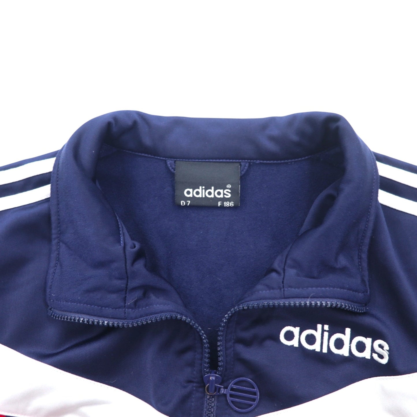 adidas 90年代 トラックジャケット ジャージ L ネイビー ポリエステル ロゴ刺繍 3ストライプ
