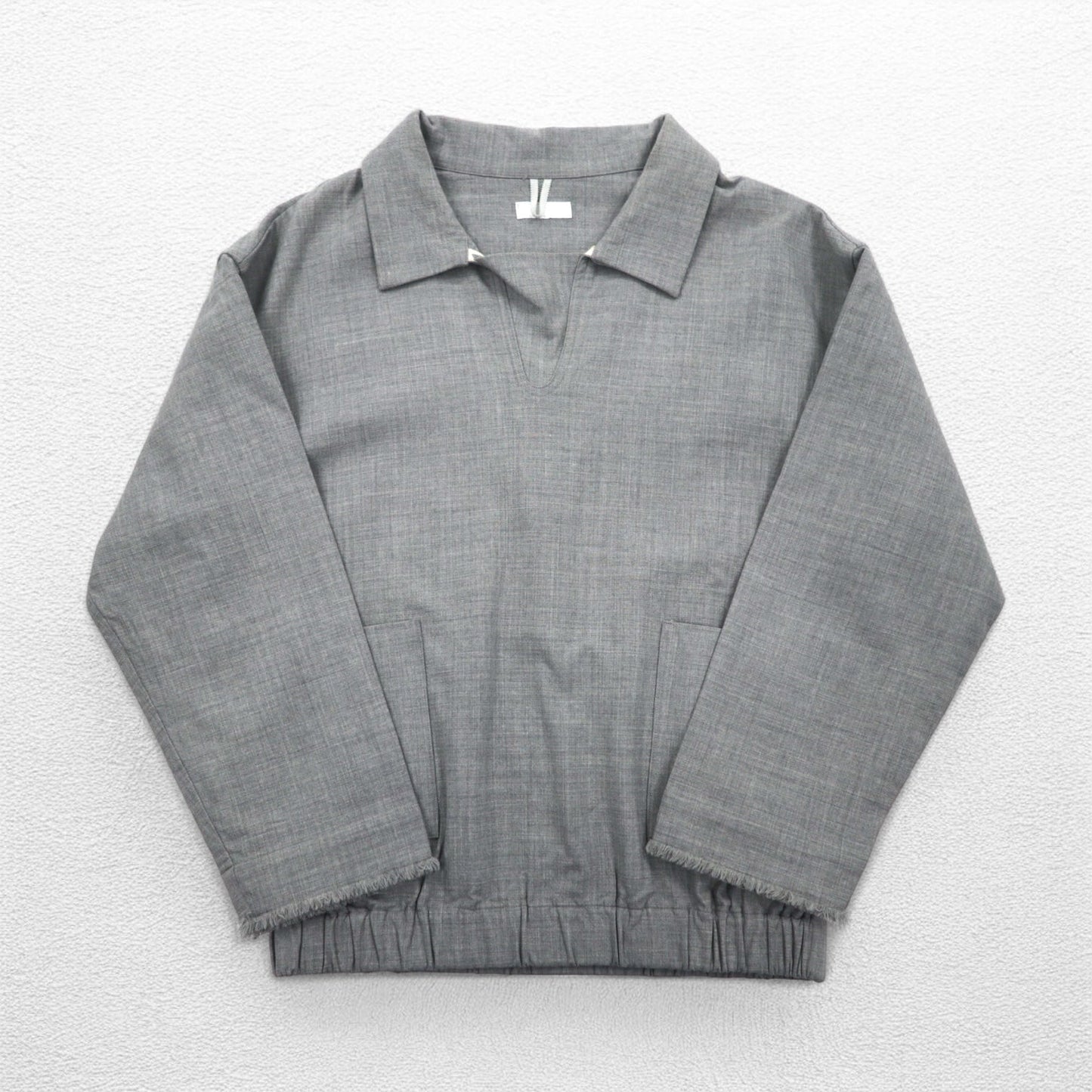 CLASS ウールストレッチ プルオーバー ジャケット M グレー ダブルポケット CBFA20UNIB