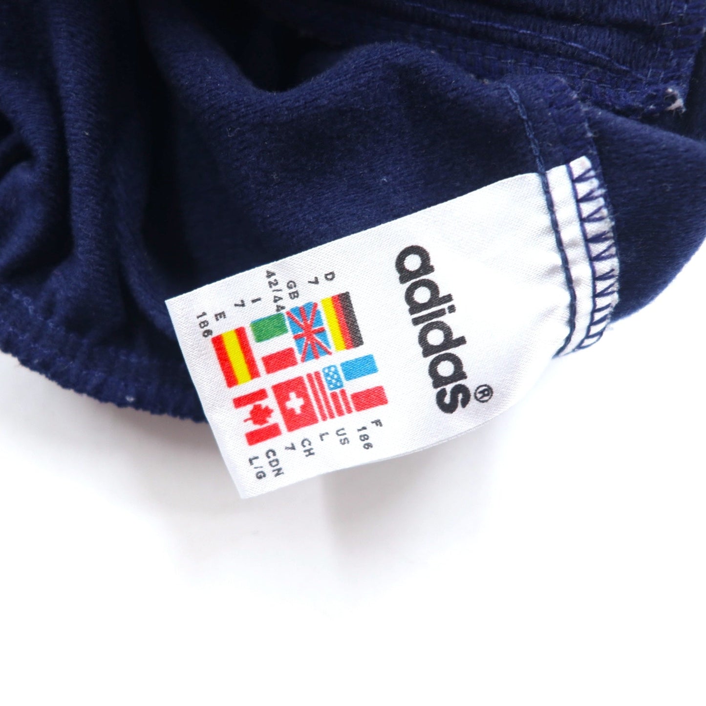 adidas 90年代 トラックジャケット ジャージ L ネイビー ポリエステル ロゴ刺繍 3ストライプ