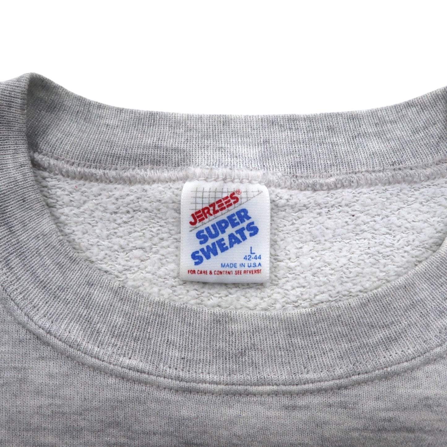 USA製 90年代 JERZEES SUPER SWEATS カレッジプリント スウェット L グレー コットン SUTTONS BAY