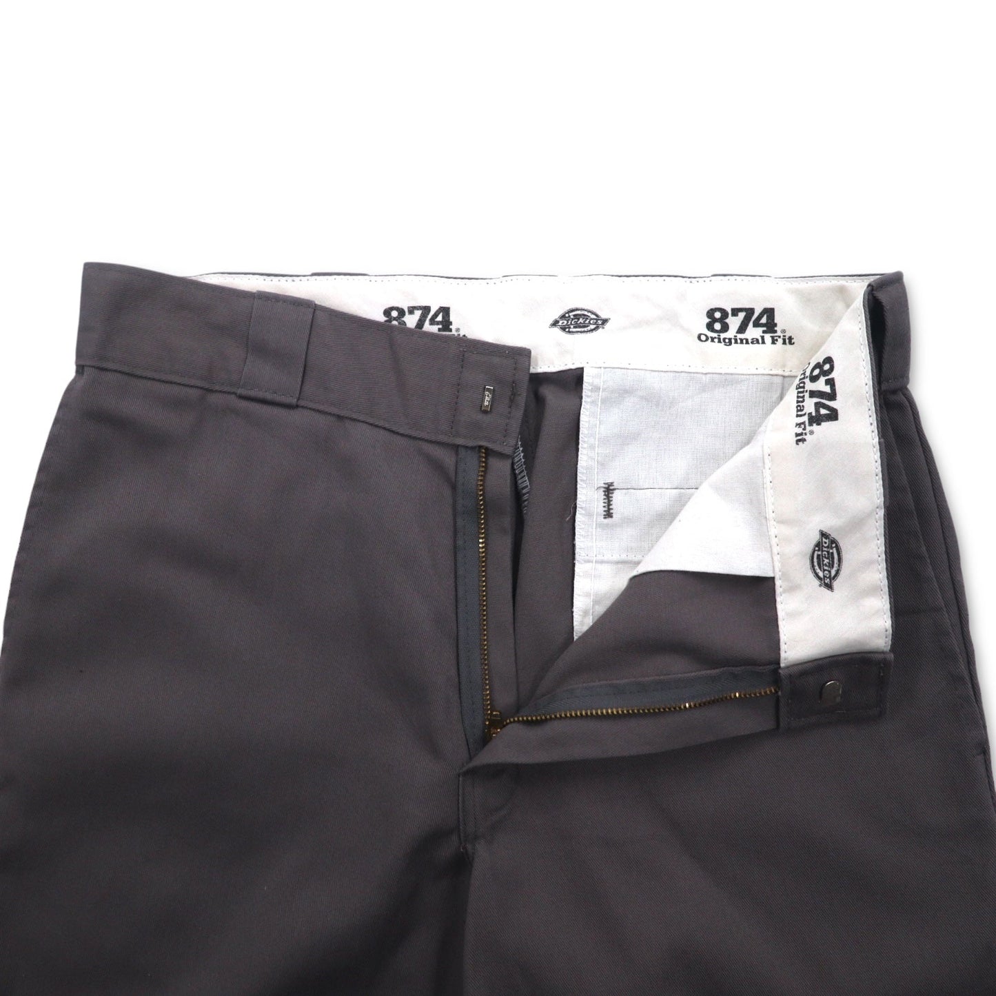 Dickies 874 オリジナルフィット チノパンツ ワークパンツ L グレー ポリエステル コットン
