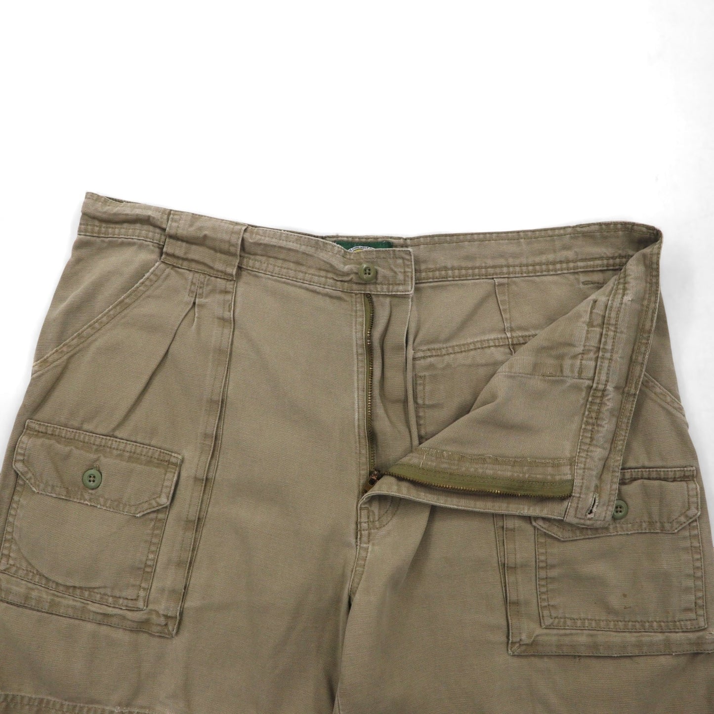 Cabela's 90年代 ブッシュ ショートパンツ XL カーキ コットン ポケット
