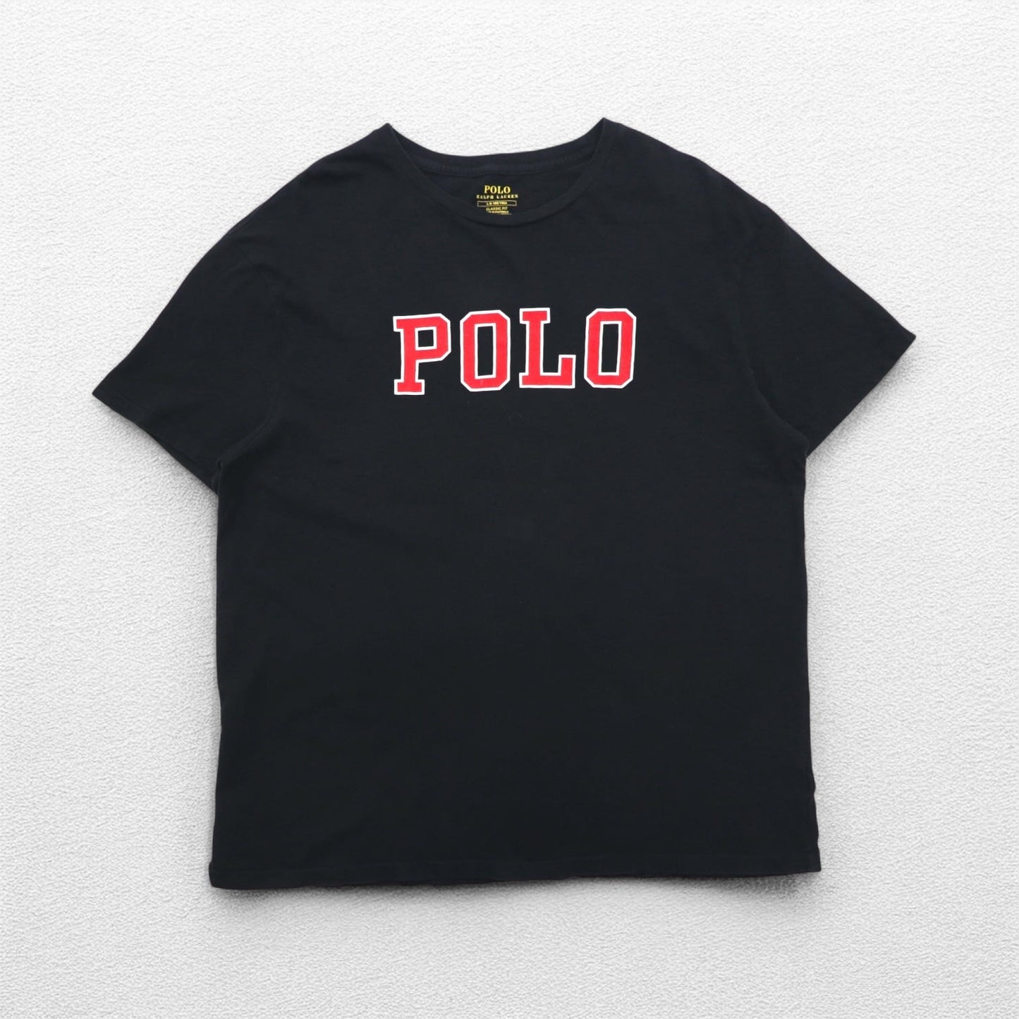 POLO RALPH LAUREN クラシックフィット プリント Tシャツ L ブラック コットン CLASSIC FIT